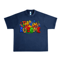 Navy totally ausome autism Urban Heavy Tee - Zillion Design Studio