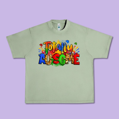 Totally Ausome Autism Urban Heavy Tee Designed By Zillion Design Studio