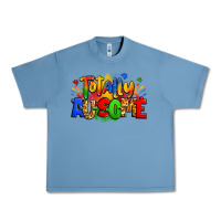 Pebble Blue totally ausome autism Urban Heavy Tee - Zillion Design Studio
