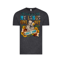 Vintage Black i'll love you tillmy lungs give out i ain't lyin' Vintage Tee - Zillion Design Studio