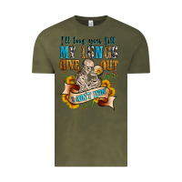 Vintage Olive i'll love you tillmy lungs give out i ain't lyin' Vintage Tee - Zillion Design Studio