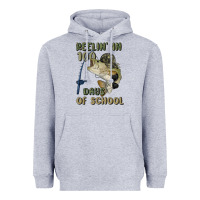 Heather Grey reelin' in 100 days of school Heavyweight Hoodie - MaliasSmallBusiness