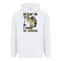 White reelin' in 100 days of school Heavyweight Hoodie - MaliasSmallBusiness