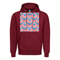 Burgundy american flag seamless pattern Zipper Hoodie - BundleAndBundleShop