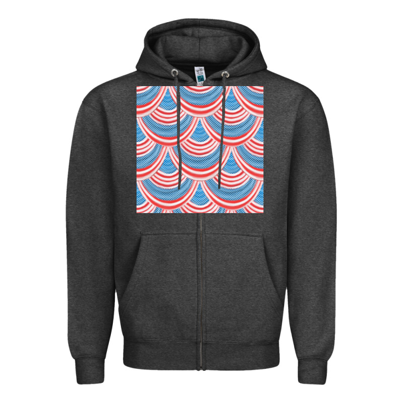 American Flag Seamless Pattern Zipper Hoodie by BundleAndBundleShop | Teevron