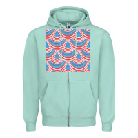 Seafoam american flag seamless pattern Zipper Hoodie - BundleAndBundleShop
