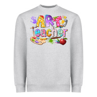 Heather Grey art teacher Heavyweight Sweatshirt - texasbilliewilder