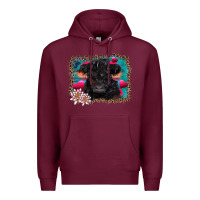 Burgundy v.d belted galloway cow Premium Hoodie - AdoDesignShop