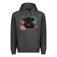 Charcoal Heather v.d belted galloway cow Premium Hoodie - AdoDesignShop