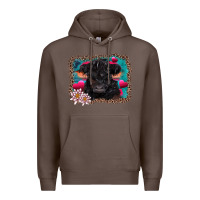 Coffee v.d belted galloway cow Premium Hoodie - AdoDesignShop