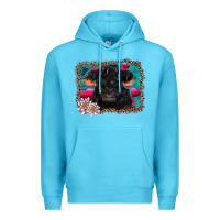 Ocean Blue v.d belted galloway cow Premium Hoodie - AdoDesignShop