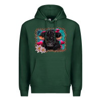 Sports Green v.d belted galloway cow Premium Hoodie - AdoDesignShop
