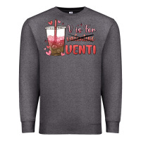 Charcoal Heather v is for valentine venti Premium Sweatshirt - MaliasSmallBusiness