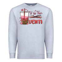Heather Grey v is for valentine venti Premium Sweatshirt - MaliasSmallBusiness