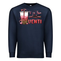 Navy v is for valentine venti Premium Sweatshirt - MaliasSmallBusiness