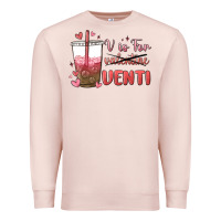 Pale Pink v is for valentine venti Premium Sweatshirt - MaliasSmallBusiness