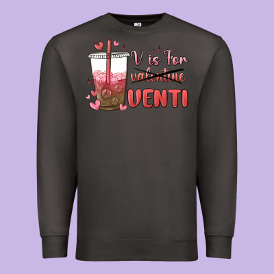 V Is For Valentine Venti Premium Sweatshirt Designed By Maliassmallbusiness