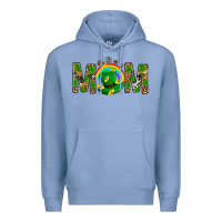 Colony Blue Western Mom With Shamrock Premium Hoodie - BundleAndBundleShop
