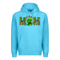 Ocean Blue Western Mom With Shamrock Premium Hoodie - BundleAndBundleShop