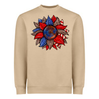 Mushroom American flag leopard sunflower Heavyweight Sweatshirt - Zillion Design Studio