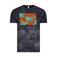 Cloud Black western leopard tooled leather background Vintage Tee - Zillion Design Studio