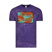 Cloud Purple western leopard tooled leather background Vintage Tee - Zillion Design Studio