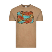 Vintage Coffee western leopard tooled leather background Vintage Tee - Zillion Design Studio