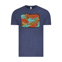 Vintage Denim western leopard tooled leather background Vintage Tee - Zillion Design Studio