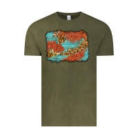 Vintage Olive western leopard tooled leather background Vintage Tee - Zillion Design Studio