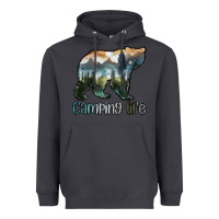 Smoke camping bear Heavyweight Hoodie - MaliasSmallBusiness
