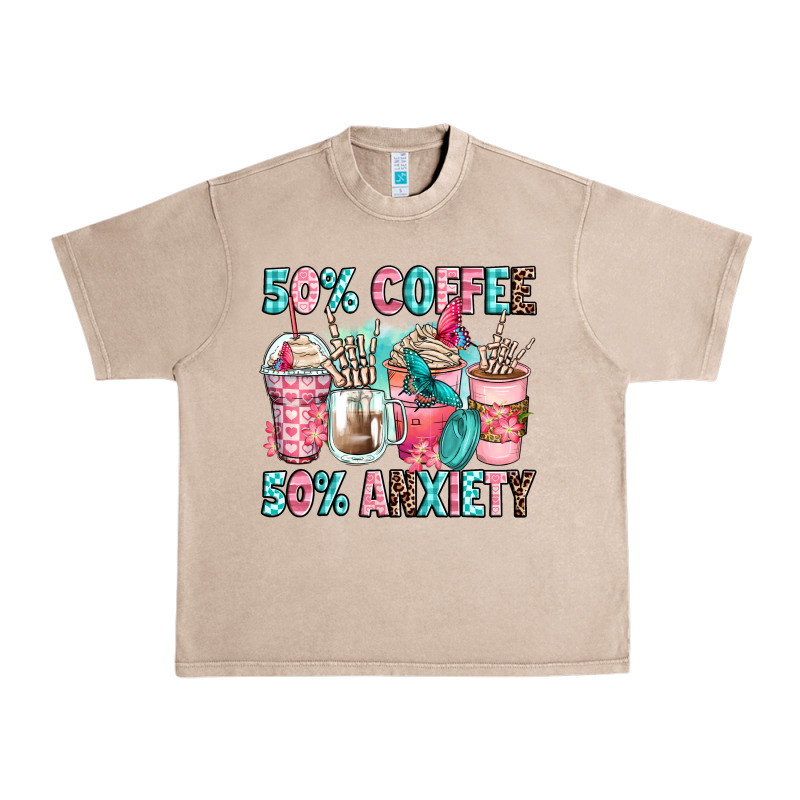 50 Coffee 50 Anxiety Coffee Cups Urban Heavy Tee by Zillion Design Studio | Teevron