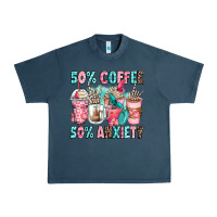 Midnight Navy 50 coffee 50 anxiety coffee cups Urban Heavy Tee - Zillion Design Studio