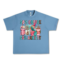 Pebble Blue 50 coffee 50 anxiety coffee cups Urban Heavy Tee - Zillion Design Studio