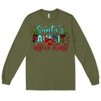 Army Green santa s favorite office staff Long Sleeve Tee - JahusDesignShop