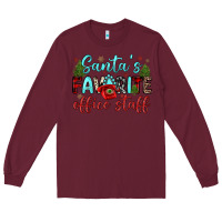 Burgundy santa s favorite office staff Long Sleeve Tee - JahusDesignShop