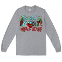 Heather Grey santa s favorite office staff Long Sleeve Tee - JahusDesignShop