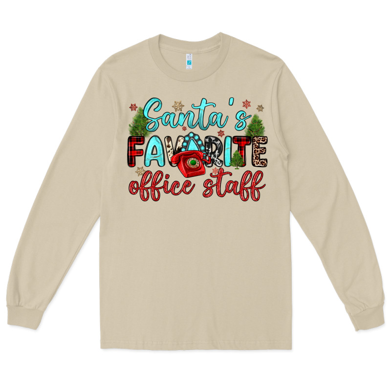 Santa S Favorite Office Staff Long Sleeve Tee by JahusDesignShop | Teevron