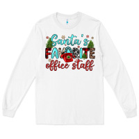 White santa s favorite office staff Long Sleeve Tee - JahusDesignShop