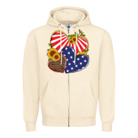 Sandshell america heart and sunflower Zipper Hoodie - Artiststas