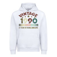 White Vintage 1990 Limited Edition 31 Years Of Being Awesome Urban Hoodie - Bettercallsaul