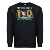 Black flying into 100 days of school Premium Sweatshirt - MaliasSmallBusiness