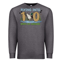 Charcoal Heather flying into 100 days of school Premium Sweatshirt - MaliasSmallBusiness