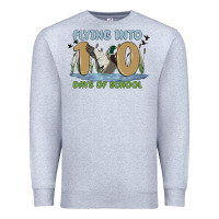 Heather Grey flying into 100 days of school Premium Sweatshirt - MaliasSmallBusiness