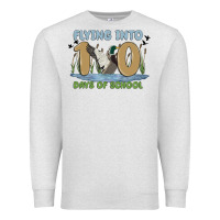 Oatmeal Heather flying into 100 days of school Premium Sweatshirt - MaliasSmallBusiness