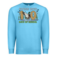 Ocean Blue flying into 100 days of school Premium Sweatshirt - MaliasSmallBusiness