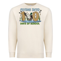 Sandshell flying into 100 days of school Premium Sweatshirt - MaliasSmallBusiness