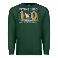 Sports Green flying into 100 days of school Premium Sweatshirt - MaliasSmallBusiness