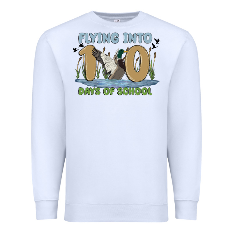 Flying Into 100 Days Of School Premium Sweatshirt by MaliasSmallBusiness | Teevron