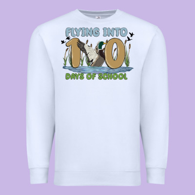 Flying Into 100 Days Of School Premium Sweatshirt Designed By Maliassmallbusiness
