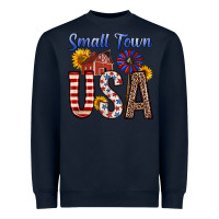 Navy small town usa Heavyweight Sweatshirt - Zillion Design Studio